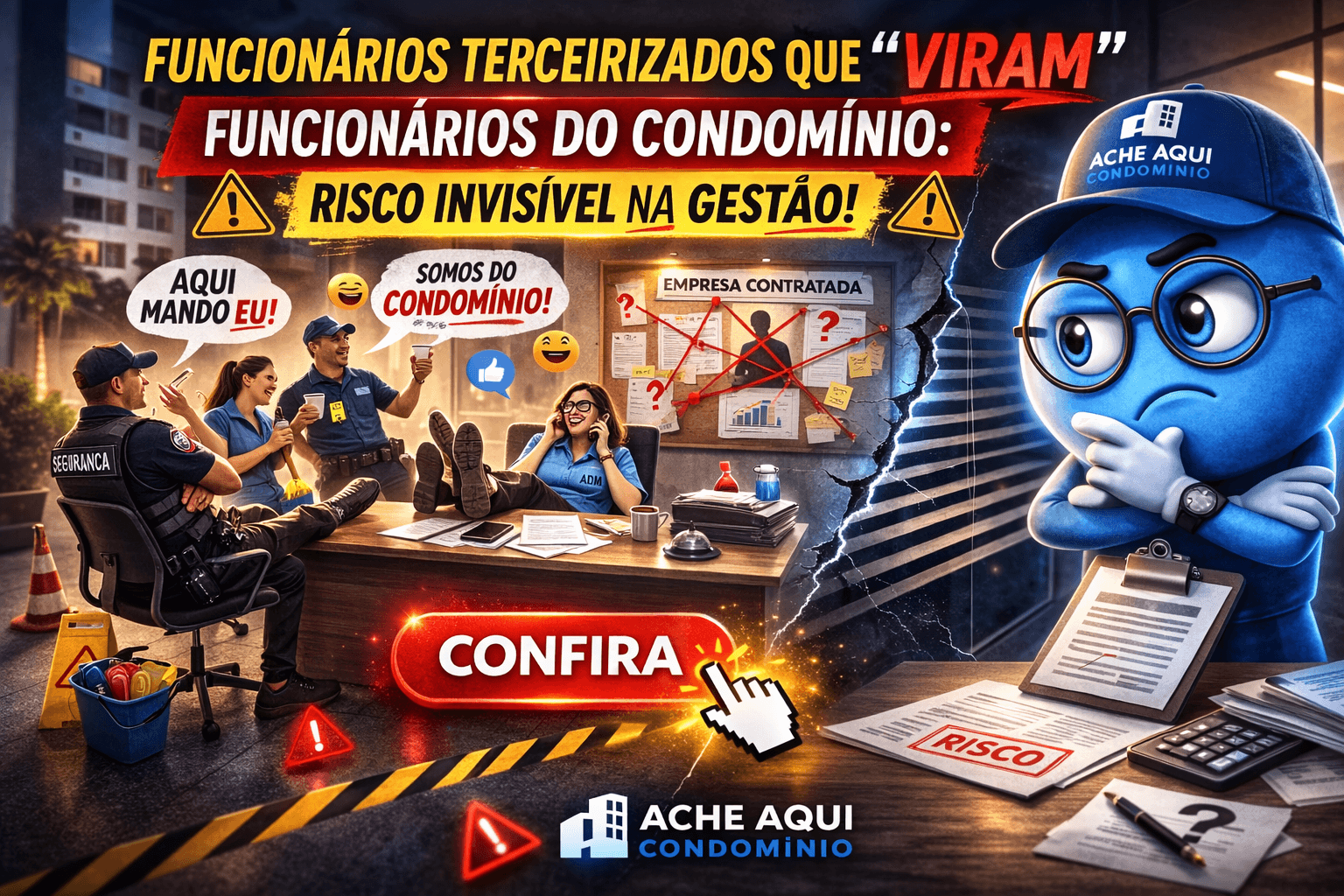 Funcionários terceirizados que “viram” funcionários do condomínio: Risco invisível na gestão
