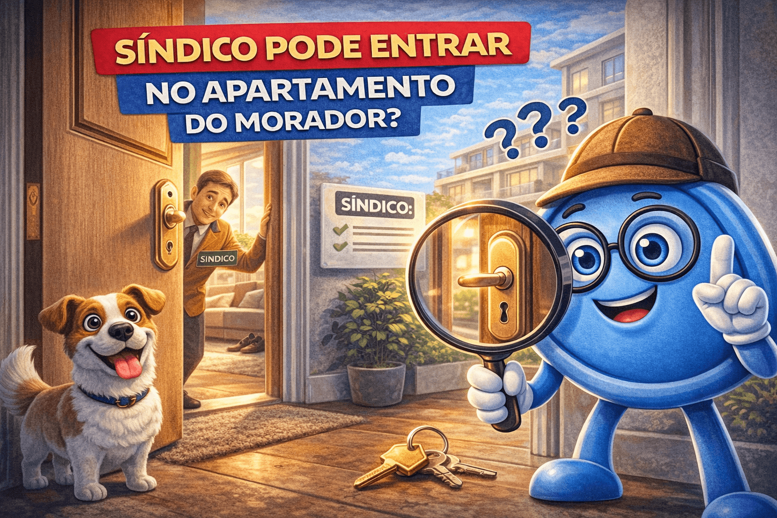 Síndico pode entrar no apartamento do morador