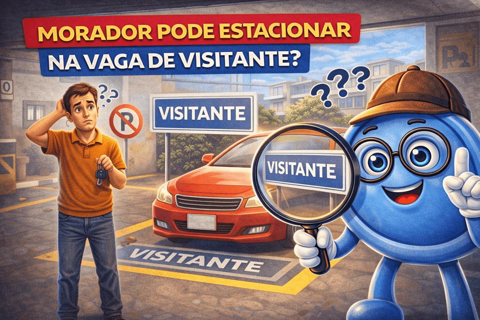 Morador pode estacionar na vaga de visitante?